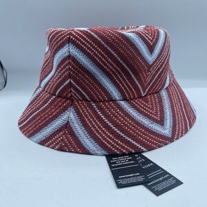 KANGOL Diagonal Bucket Hat Adult Large Red Striped Kangaroo Run DMC Rap NWT